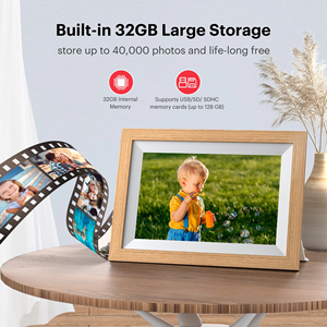 Cadre <span class=keywords><strong>photo</strong></span> numérique MP4 Frameo 10,1 pouces avec écran acrylique, 32 Go, Wi-Fi, horloge – Idéal pour Noël, <span class=keywords><strong>Black</strong></span> <span class=keywords><strong>Friday</strong></span>, ou comme cadeau d'anniversaire - Product Image 4