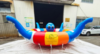 Nouveau drôle gonflable de qualité commerciale poisson volant bateau flottant eau poulpe jeu Disco beignet bateau