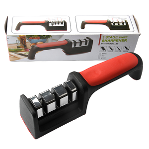 Afilador de cuchillos profesional manual de 3 etapas, portátil, multi-grano, para cocinar en casa, chefs, catering y cocinas. - Product Image 1