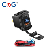 CG Double interface USB Interrupteur à bascule Prise de charge Voltmètre numérique LED pour panneau d'interrupteurs marins à bascule sur bateau RV Véhicule