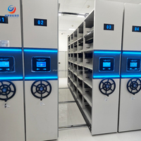 Système de rayonnage compacteur RFID ergonomique avec verrou électronique pour un accès facile et une récupération rapide, doté d'une fonction de commande vocale mains libres