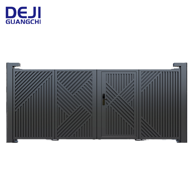 Home Villa Outdoor Metal Aluminium Security Driveway Bifold Swing Gates Automatic Sliding Bi Folding Aluminum Main Gate Hot