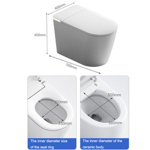 Toilette intelligente en céramique à faible coût avec capteur de chasse automatique, bidet électrique, <span class=keywords><strong>WC</strong></span> intelligent, toilette en céramique pour hôtel - Product Image 5