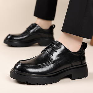 Semi Formal para hombre 38-44 Dos capas de cuero de vaca EVA Caucho Negro <span class=keywords><strong>Snickers</strong></span> para hombres para oficina Zapatos de cuero oficiales italianos para hombres - Product Image 3