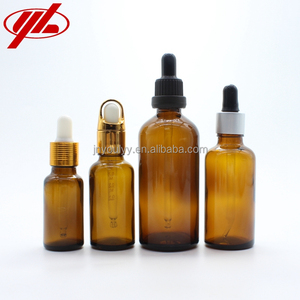 Nâu hổ phách 10ml 15ml 20ml 30ml 50ml100ml DIN 18 chai thủy tinh nhỏ giọt tinh dầu chai thủy tinh với làm xáo trộn rõ ràng nắp nhựa - Product Image 1