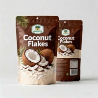 Sachets Doypack Personnalisés Imprimés Brillants avec Fermeture Ziplock pour Farine de Noix de Coco – Emballage Plastique pour Poudre
