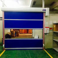 Porte de garage à ouverture rapide en toile PVC, porte industrielle d'entrepôt, porte à enroulement rapide à télécommande