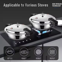 Casserole à pression en acier inoxydable compatible induction NB FAVOUR avec revêtement antiadhésif, accessoires de cuisine