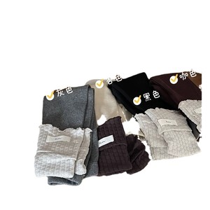 Tongxingyuan <b>Girls</b> Patchwork <b>Leggings</b> Gray Black Apricot Cotton Knitted Spring Autumn Pants - Product Image 5