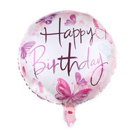 Ballons en aluminium pour fête d'anniversaire, ballons en mylar de 18 pouces, ballons ronds en hélium, décorations pour fêtes d'anniversaire