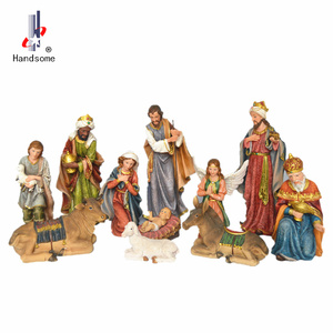 Decoración exterior de 24 pulgadas, conjunto de estatuas para cuna navideña con nacimiento de Jesús - Product Image 3