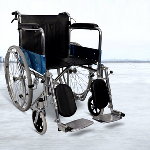 Silla de ruedas KS con elevador de piernas, plegable, ligera, manual, para pacientes con fracturas y adultos jóvenes, uso hospitalario - Product Image 2