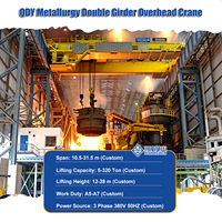 Grue de production électrique robuste en acier, grue métallurgique à double poutre de 20t, 50t, 100t, 200t pour atelier de fonderie