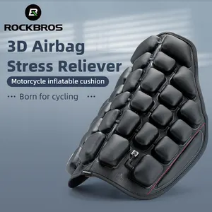 ROCKBROS sedile per moto con cuscino d'aria imbottito e antiurto 3D per moto