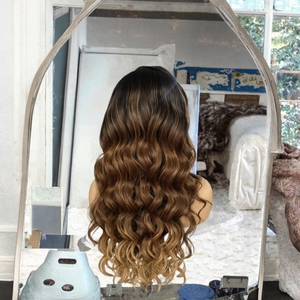 Peluca de Cabello Virgen Brasileño 13x4 con Frente de Encaje, Ondas Medianas, 250% de Densidad, Sin Pegamento, Encaje Suizo Transparente - Product Image 2