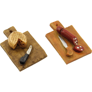 Accessoires de crèche créatifs, ensemble de 2 assiettes à collation, longueur 4,3 cm, décoration originale pour la maison (9006935219821) - Product Image 1