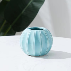 Vase Citrouille, Vase en Céramique Décoratif, Décoration d'Intérieur, Décoration de Table à Manger, Pot de Fleurs Citrouille, Bouteille Artisanale pour Matériaux Floraux - Product Image 1
