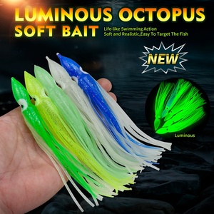 3cm-9cm suave luminoso brillo Hoochie pulpo calamar falda curricán pesca señuelo venta al por mayor <span class=keywords><strong>Yozuri</strong></span> plástico suave falda calamar cebo - Product Image 6