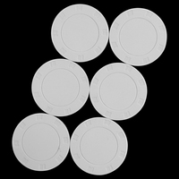 Jetons de poker en céramique de luxe de 39 mm, blancs, vierges, pour sublimation, avec logo personnalisé, motif gravé, diamant
