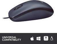 Pour Logitech B100 filaire optique USB souris Original pour la maison PC bureau jeux ordinateurs portables main droite LED étanche Stock disponible