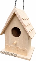 Nichoir en bois brut personnalisé en gros - Ornement de jardin suspendu et mangeoire extérieure pour oiseaux sauvages