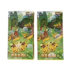 Cartes à collectionner authentiques <span class=keywords><strong>Pokémon</strong></span> 151 Or Rare en papier, cartes PTCG réelles, boîte cadeau chinois simplifié - Product Image 3