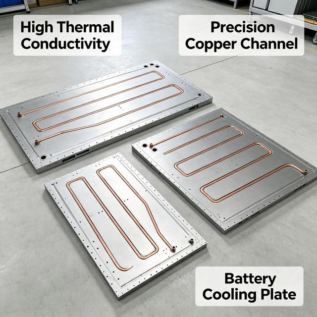 Water Cold Plate with Copper Tube Cooling Water System 6061 Plate Aluminum Water Cooling Block
