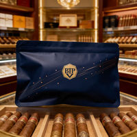 Pochette de luxe personnalisée pour cigares, anti-humidité, avec fermeture éclair, en PE, impression sérigraphique/par textile/numérique, faible MOQ