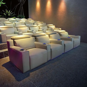 빌라 극장 가죽 리클라이닝 영화관 좌석 4인용 개인 시네마 소파 홈 VIP 영화관 좌석 전동 헤드레스트 전동 리클라이너 - Product Image 3