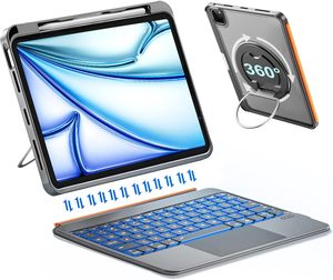 Casing Keyboard 360 Derajat Putar Portabel Baru untuk iPad Pro 11 Generasi ke-2 2020 dengan Penyangga Pensil Backlit dan Trackpad - Product Image 2
