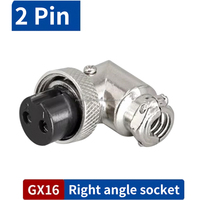 GX16-2/3/4/5/6/7/8/9/10Pin mâle et femelle 2 broches GX16 connecteur circulaire Aviation prise à angle droit connecteur de panneau de fil