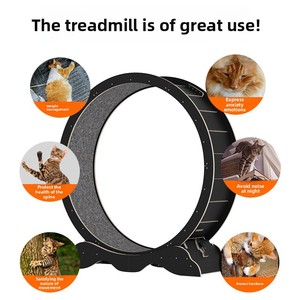 Roue de course interactive et écologique pour chats, <span class=keywords><strong>anti</strong></span>-stress, pour l'exercice et le divertissement des chats de petite, moyenne et grande taille - Product Image 3
