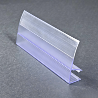Setrip Segel Pintu Kaca PVC/PC Bening, untuk Segel Pintu Pancuran Lipat
