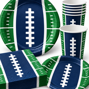 Juego de Vajilla de Papel Personalizado para Fiesta de Fútbol Americano, para el Día del Partido, Fiesta de BBQ, Reunión Familiar, Decoración - Product Image 5