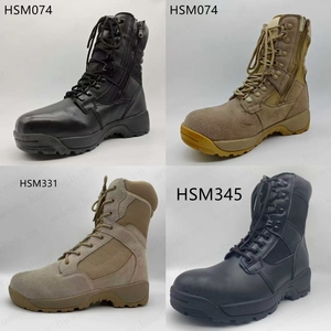 รองเท้าบูทเดินป่า ZYF, Gobi Hiking สี<span class=keywords><strong>ดำ</strong></span>/ทราย รุ่น Marching Boots พร้อมซิปด้านข้าง พื้นรองเท้าทนแรงกระแทกเป็นพิเศษ รองเท้าบูททางยุทธวิธีสำหรับกิจกรรมกลางแจ้ง HSM074 - Product Image 5