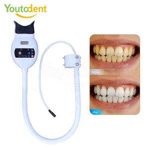 Youtodent collegato denti sbiancamento luce macchina 8 LED 55W USA/EU carica tre colori lampada portatile fornitura dentale - Product Image 1