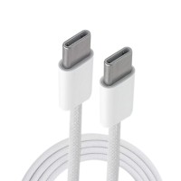 Câbles de données de charge rapide USB C tressés en nylon de haute qualité 60W puissance colorée pour téléphones mobiles et ordinateurs certifiés