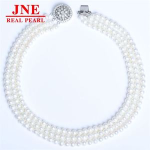 Collier de perles naturelles multi-cercles en alliage avec fermoir parfaitement serti, cadeau pour les aînés, fête des Mères - Product Image 5
