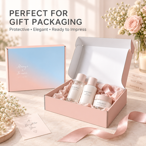 Caja de envío corrugada con patrón degradado de lujo, caja de cartón plegable con logo personalizado, caja de regalo de papel reciclado para ropa y cosméticos - Product Image 4