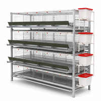 Cage à poules de type H pour l'équipement d'élevage avicole avec cage à batterie multi-niveaux, système d'alimentation automatique et de collecte des œufs