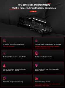 HENBAKER T723-RL 35mm Monocular <span class=keywords><strong>de</strong></span> Imagen Térmica con <span class=keywords><strong>Calculadora</strong></span> Balística EHL, Telémetro, Visión Nocturna WIFI y Cámara - Product Image 5