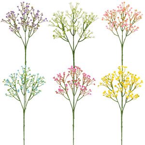 Fleurs artificielles de gypsophile 58 pouces pour bouquet de mariage, fleurs en soie pour décoration intérieure - Product Image 5