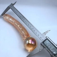 Consolador de cristal transparente para mujer, pene de cristal para sexo Anal, Juguetes sexuales