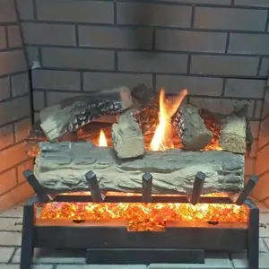 Fantastische gas logs brandhout nep hout in haard S08-02B