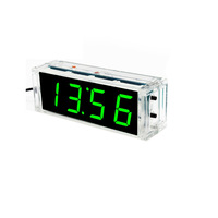 Kit de fabrication d'horloge numérique sept couleurs, ensemble de composants électroniques DIY, modèle d'expérimentation de soudure de montre électronique