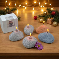 Neue Lifestyle-Ästhetik Steinförmige Kerze im Handgefertigten Stil Perfekt für Strand- und Gartenumgebungen Geburtstagsgeschenke