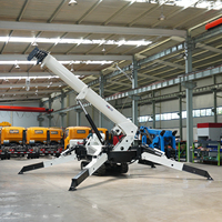 Guindaste Aranha de Esteira de 8 Toneladas com Lança Hidráulica Telescópica e Esteiras de Borracha 360° °   Guindaste Aranha Rotativo para Operação em Locais Confinados