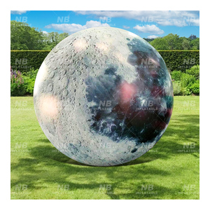4m Outdoor Inflatable Hanging Moon With Led Lights for Party Events Decoration Accept <b>Custom</b> Inflatable Moon Inflatable Advertis - Product Image 1