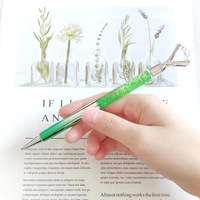 Stylo bille grand format effet diamant avec corps à paillettes liquides pour le bureau, l'école, les étudiants, les cadeaux et la publicité