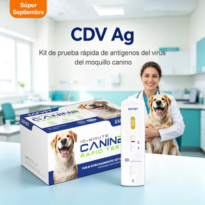 Kit de Diagnóstico Veterinario para Moquillo Canino (CDV Ag) de Alta Precisión, Prueba Rápida para Antígeno de Moquillo en Perros - Product Image 1